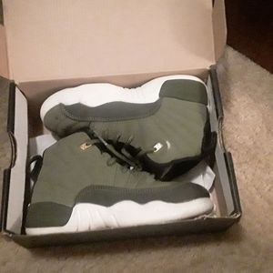 Boys Olive Green Jordans